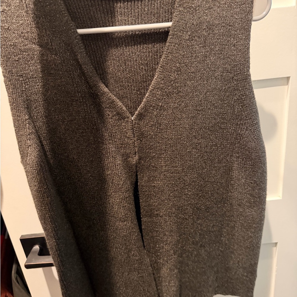 Commense Brown Knit Sleeveless Top